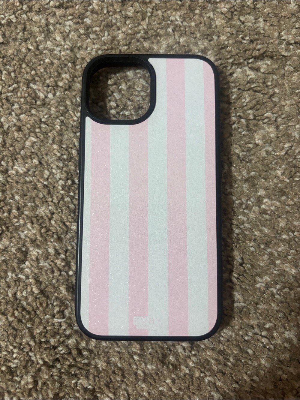 Pink & White Stripe Phone Case iPhone 15 from evryjewels